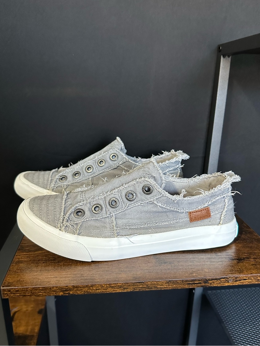Blowfish Gray Slip-On Canvas Sneakers